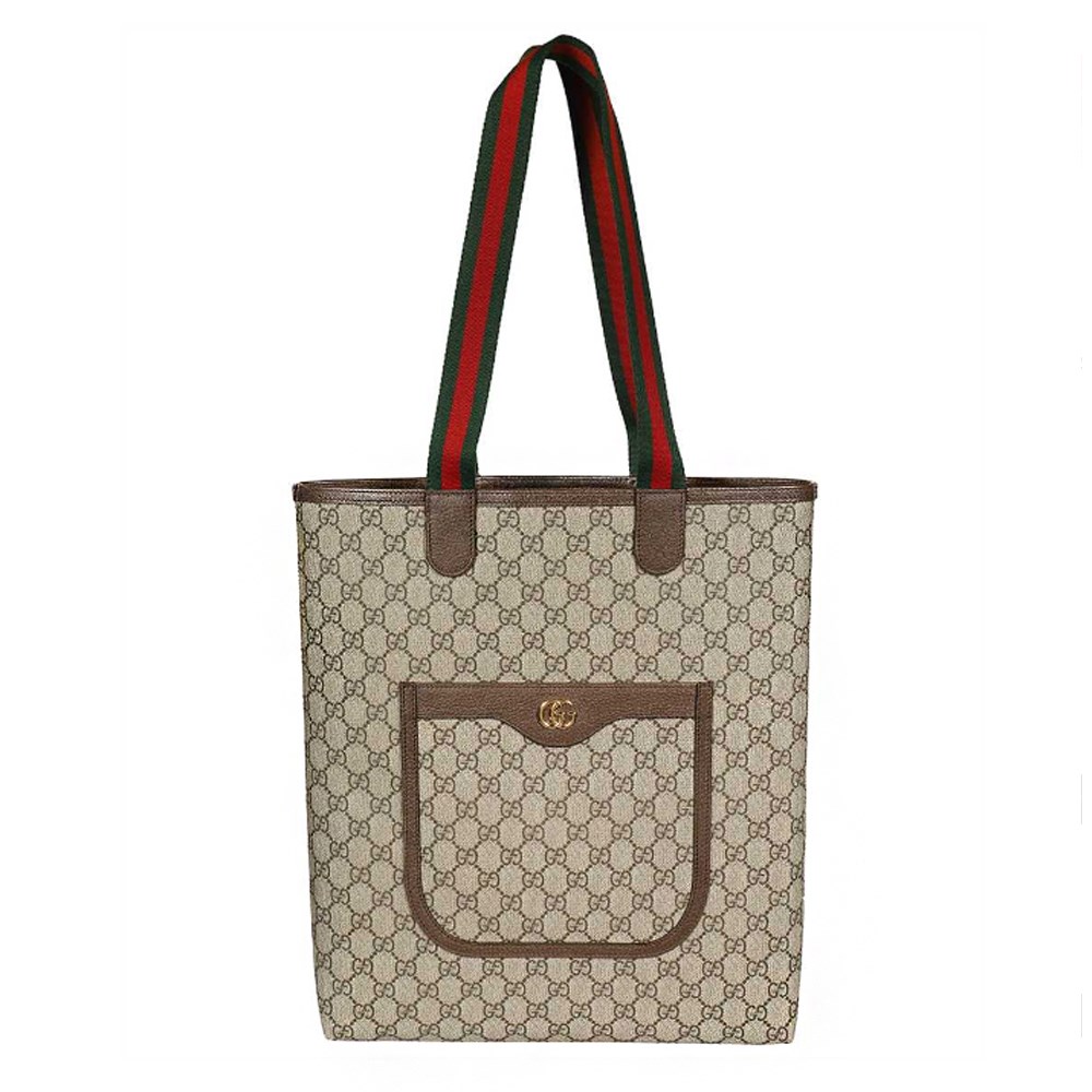 【GUCCI 古馳】744544 經典Ophidia系列GG Supreme帆布直立式肩背托特包