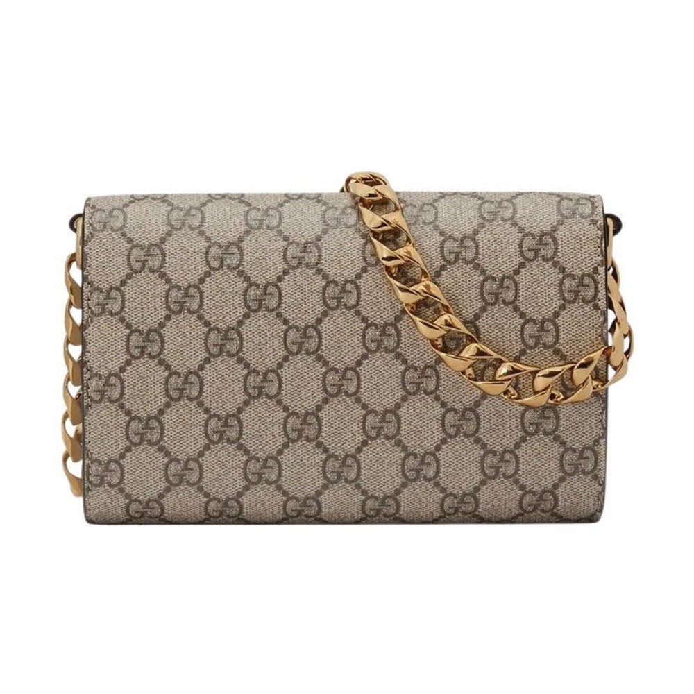 【GUCCI 古馳】 724713 經典1955 Horsebit馬銜釦雙背帶手拿/斜背/腋下包(棕色)