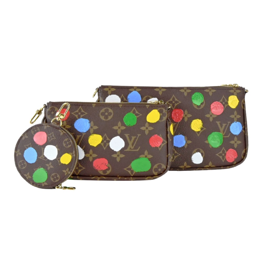 【Louis Vuitton 路易威登】M46385 草間彌生聯名款Multi Pochette Accessoires五合一肩背/斜背包(彩色)