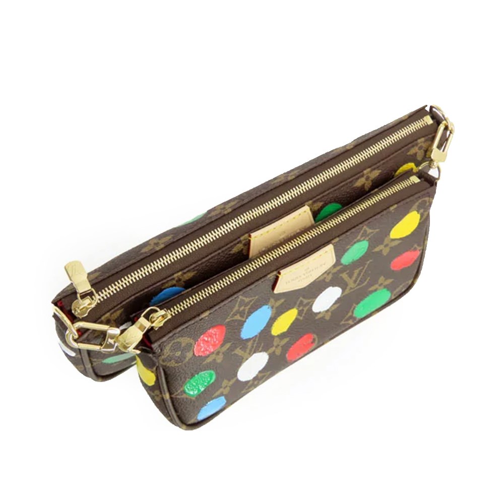 【Louis Vuitton 路易威登】M46385 草間彌生聯名款Multi Pochette Accessoires五合一肩背/斜背包(彩色)