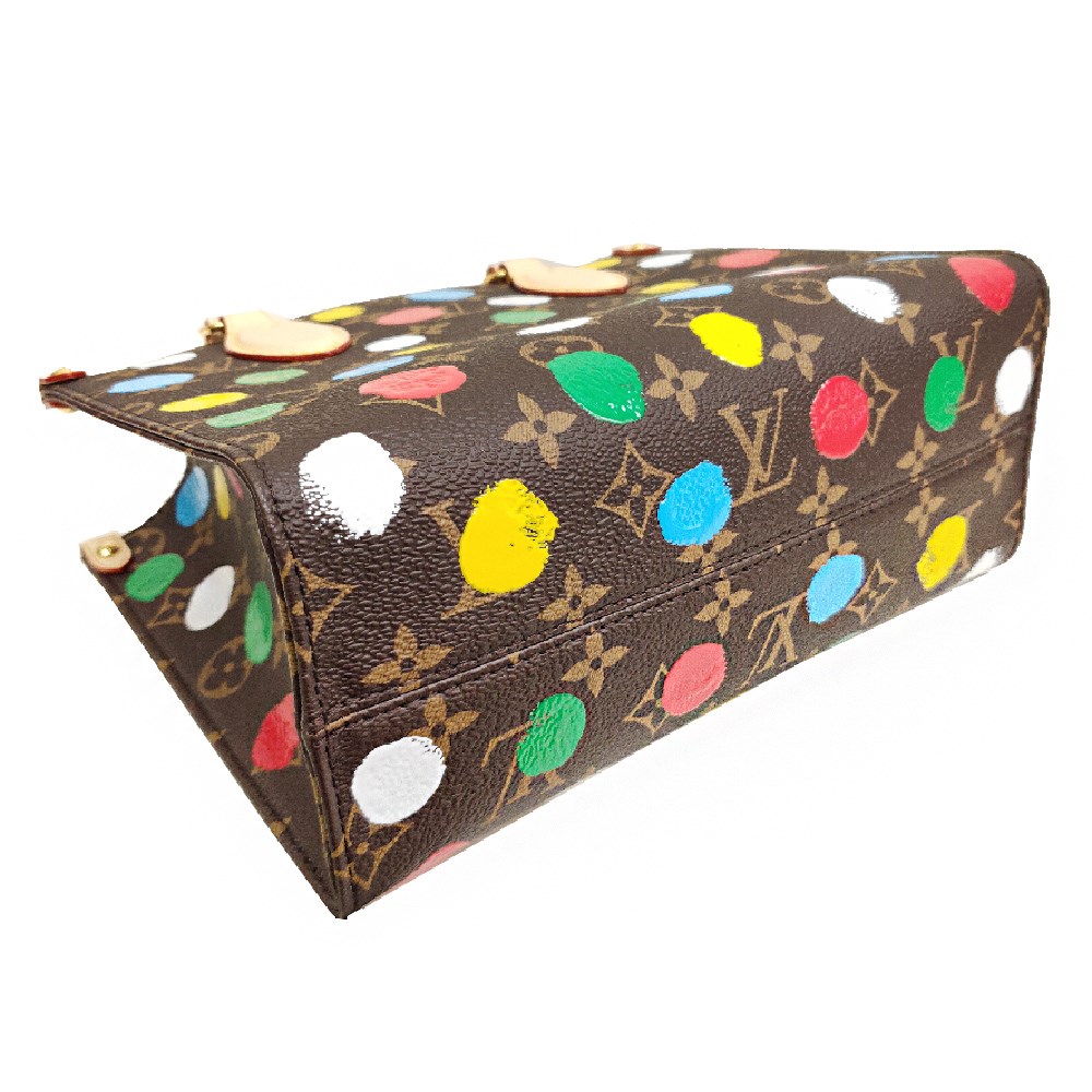 【Louis Vuitton 路易威登】M46380 獨家2023草間彌生聯名款LV X YK ONTHEGO手提/斜背包(彩色PM)