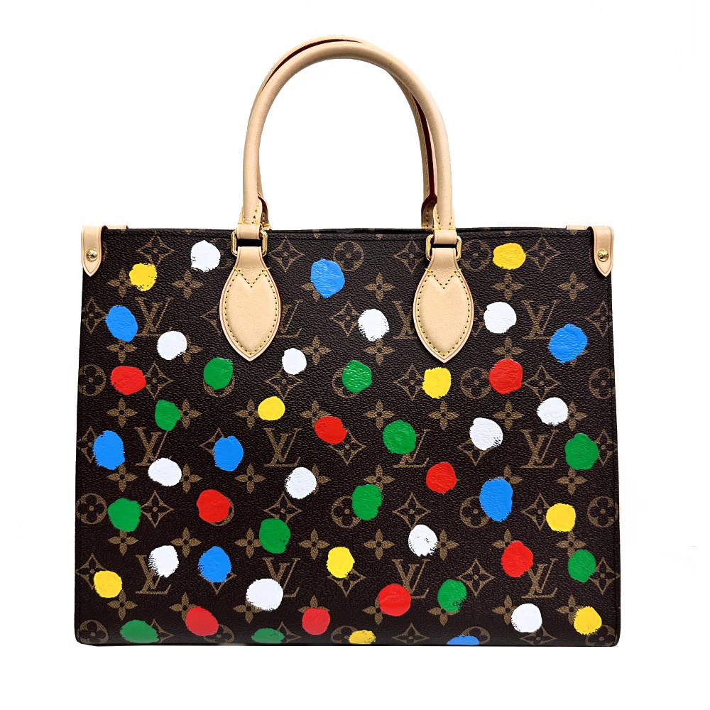 【Louis Vuitton 路易威登】 M46379 獨家2023草間彌生聯名款LV X YK ONTHEGO手提/單肩包(彩色MM)
