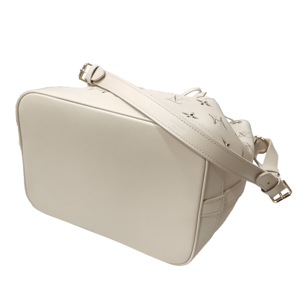 【Louis Vuitton 路易威登】M22861 新款Petit Noe系列Monogram刺繡工藝手提斜背水桶包(米色)