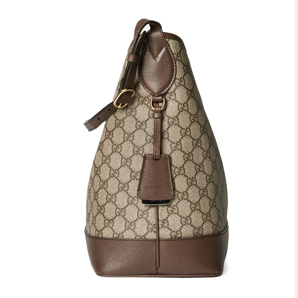 【GUCCI 古馳】781392 2024新款經典ophidia系列GG Supreme帆布單肩托特包(棕色)