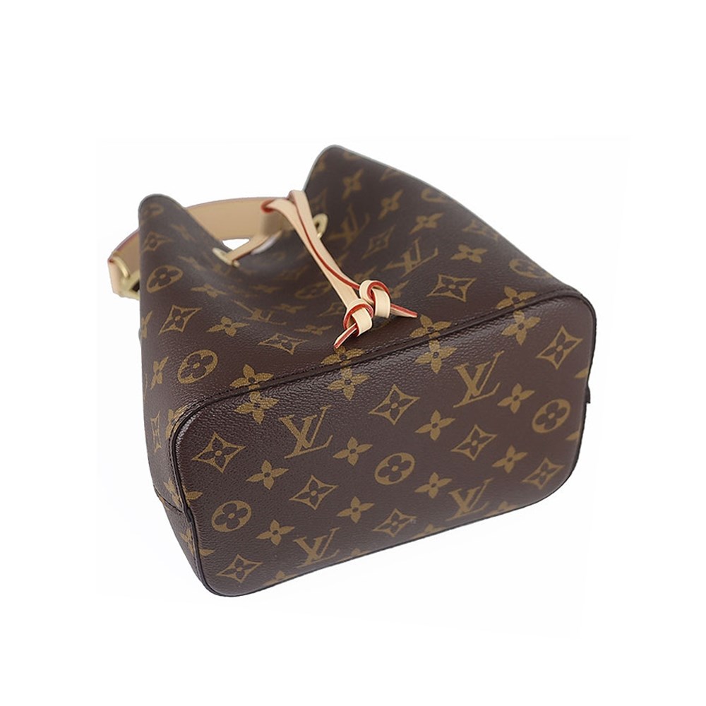 【Louis Vuitton 路易威登】M46581 經典Monogram帆布Neonoe BB手提斜背兩用水桶包(棕色)
