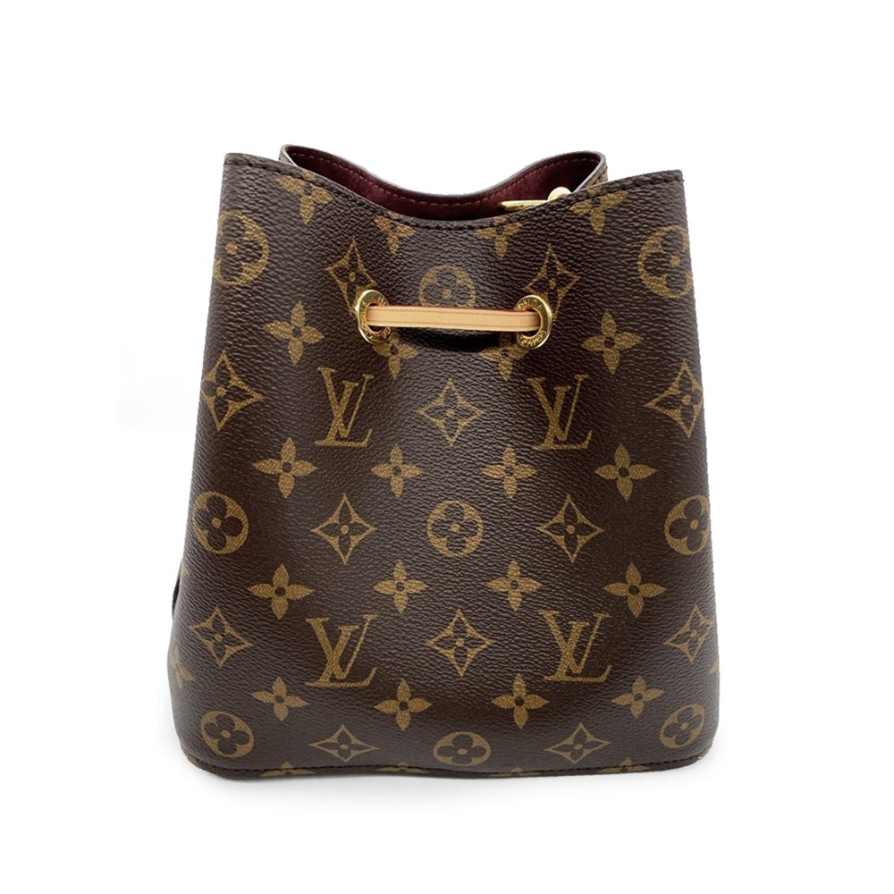 【Louis Vuitton 路易威登】M46581 經典Monogram帆布Neonoe BB手提斜背兩用水桶包(棕色)