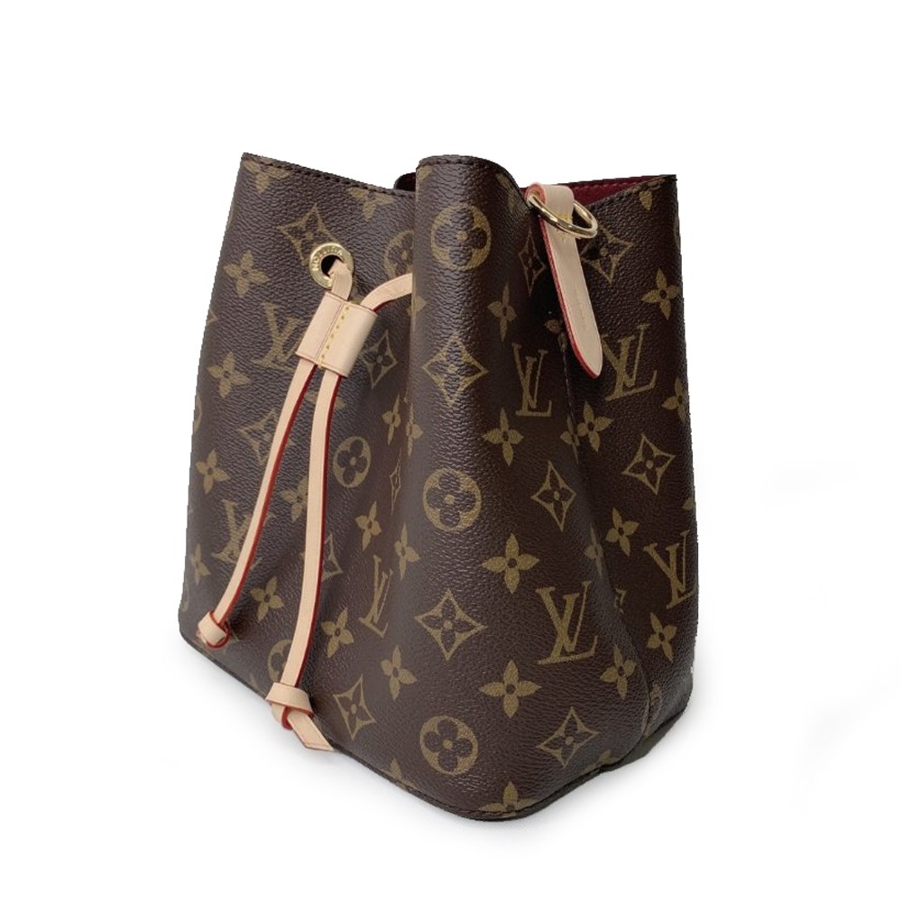 【Louis Vuitton 路易威登】M46581 經典Monogram帆布Neonoe BB手提斜背兩用水桶包(棕色)