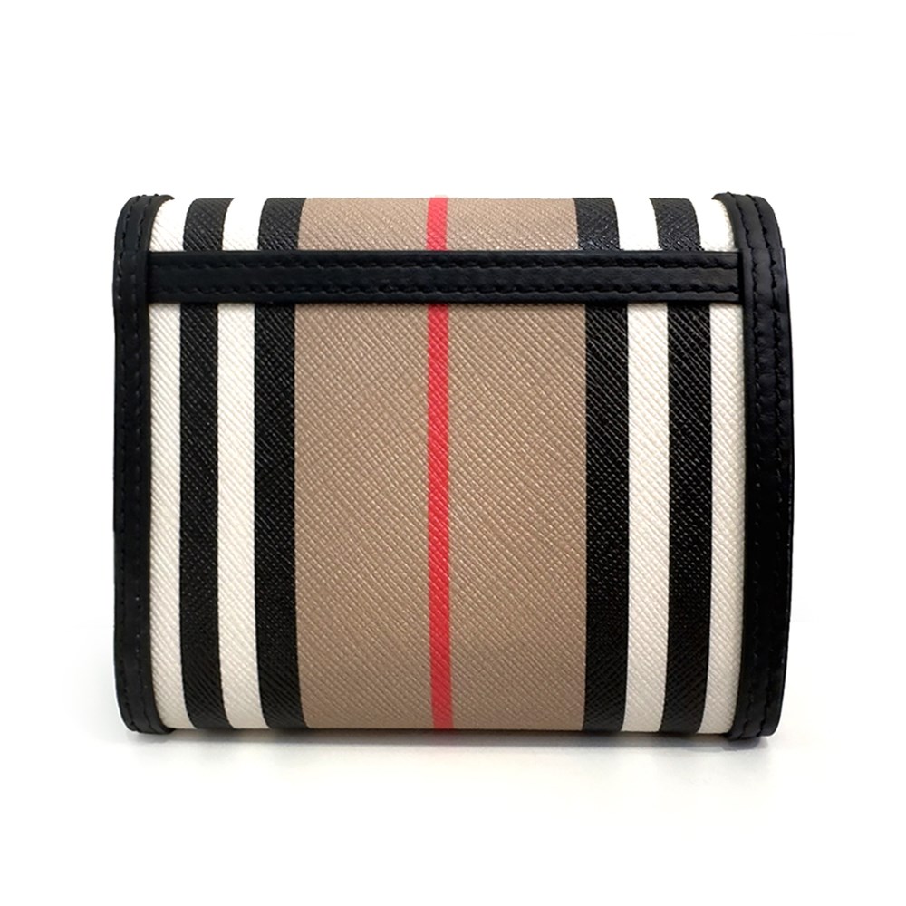 【BURBERRY 巴寶莉】80730821 經典格紋帆布信封式中夾(黑色)