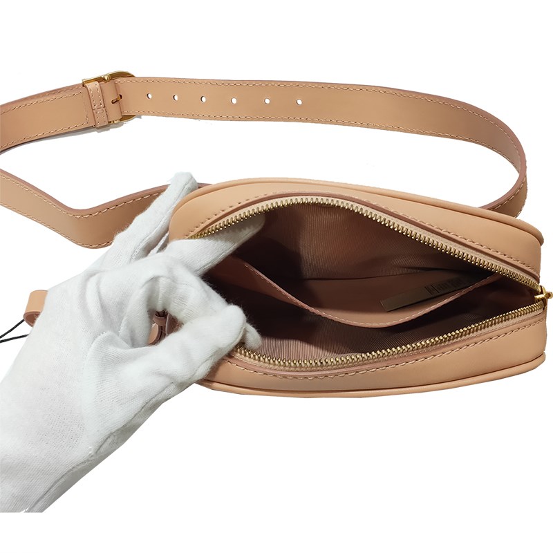 【BURBERRY 巴寶莉】80075101 經典格紋帆布鎖鏈裝飾皮革飾邊胸腰包(粉色)