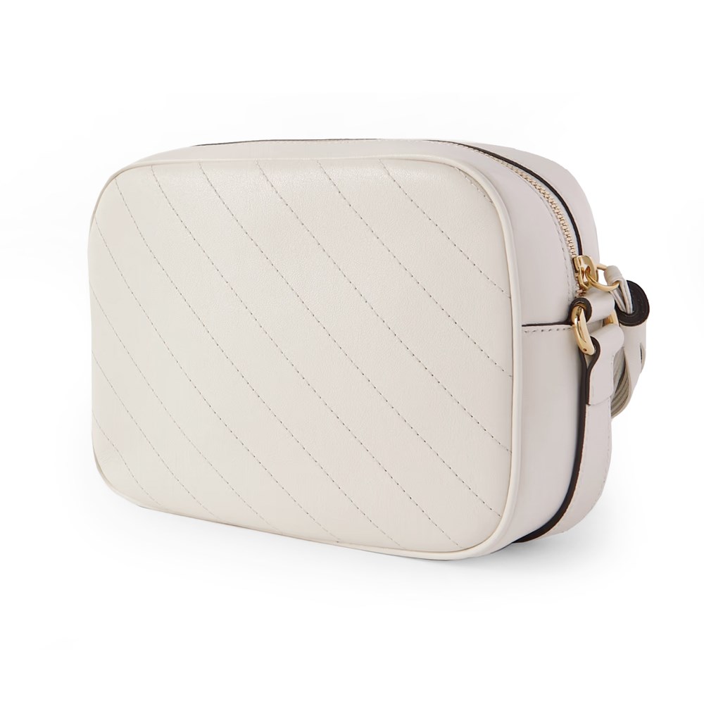 【GUCCI 古馳】742360 新款BLONDIE流蘇吊飾相機包斜背包(白色)