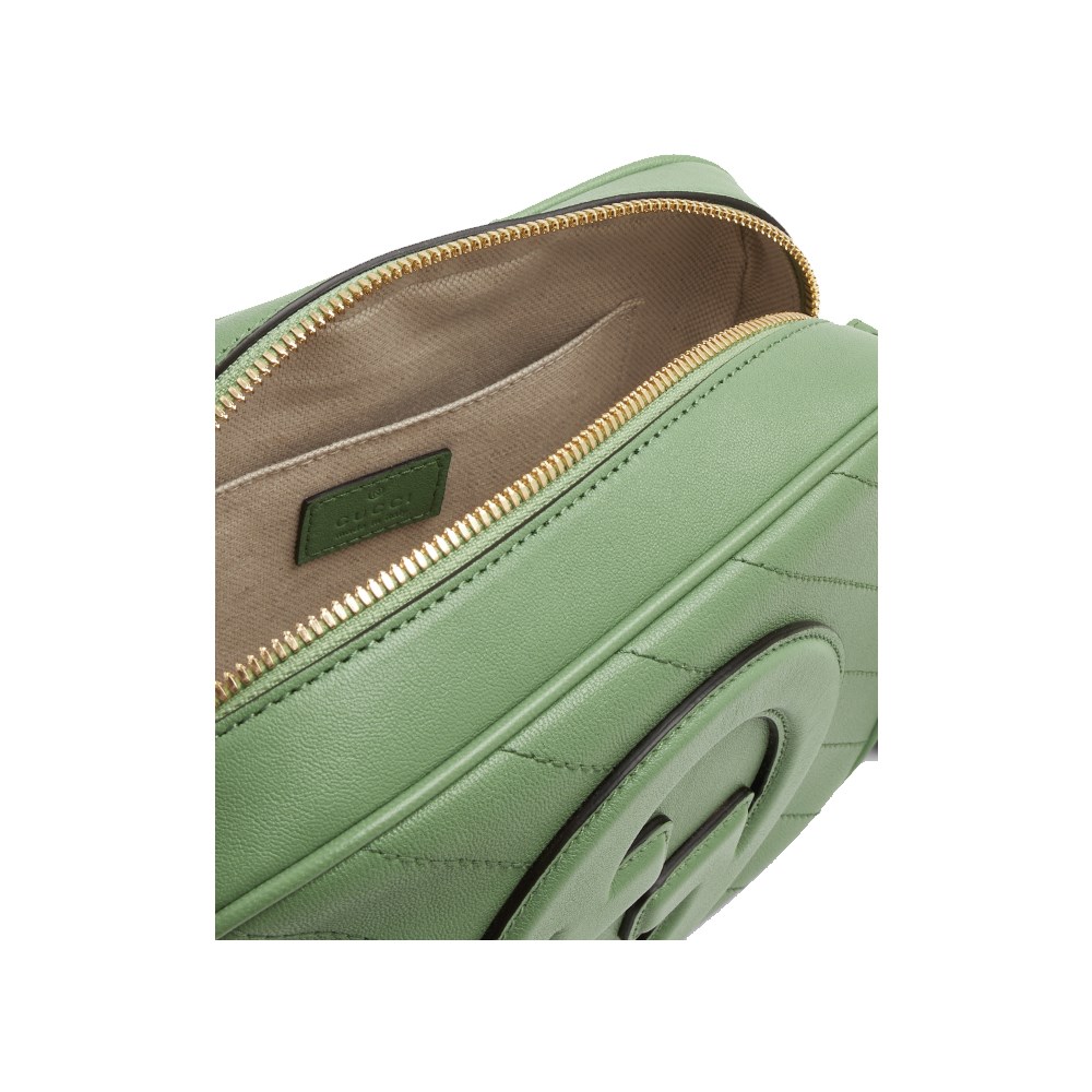 【GUCCI 古馳】742360 新款BLONDIE流蘇吊飾相機包斜背包(綠色)