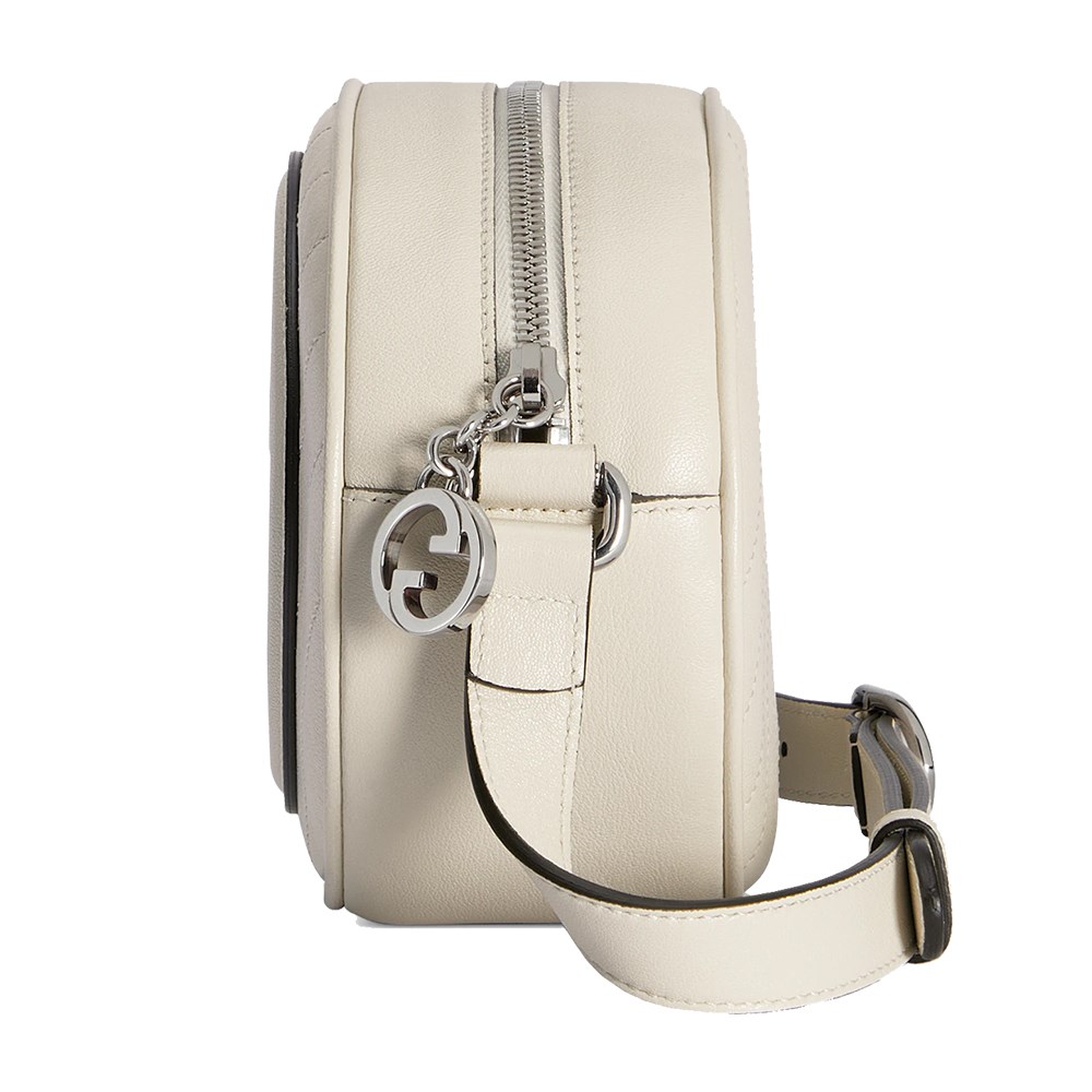 【GUCCI 古馳】760175 新款BLONDIE橢圓款肩背斜背相機包(白色)