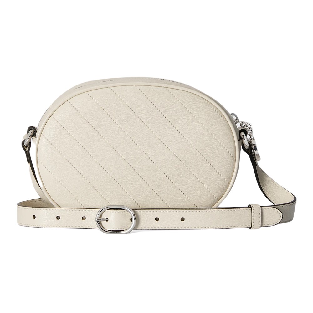 【GUCCI 古馳】760175 新款BLONDIE橢圓款肩背斜背相機包(白色)