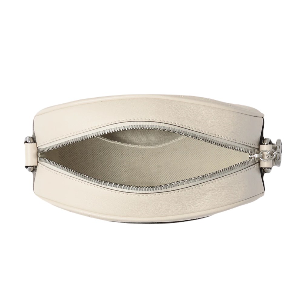 【GUCCI 古馳】760175 新款BLONDIE橢圓款肩背斜背相機包(白色)