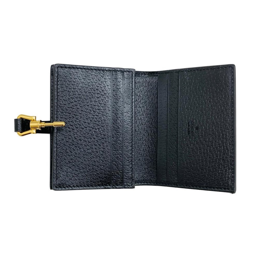 【GUCCI 】 645536 經典Jackie 1961系列對開零錢袋短夾(黑色)