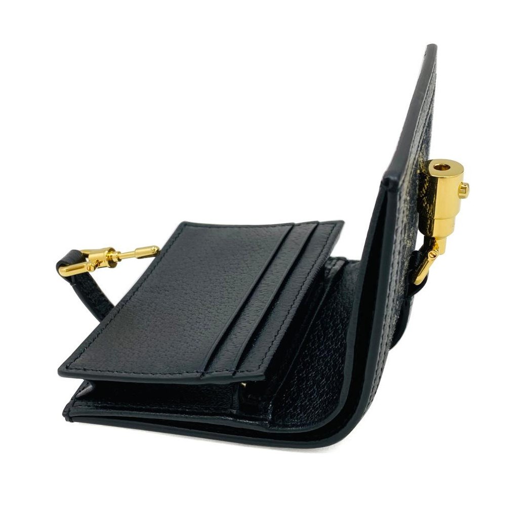 【GUCCI 】 645536 經典Jackie 1961系列對開零錢袋短夾(黑色)