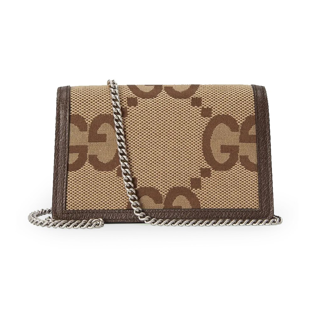 【  GUCCI 古馳  】476432 經典Dionysus系列GG Jumbo帆布迷你酒神斜背包(棕色)