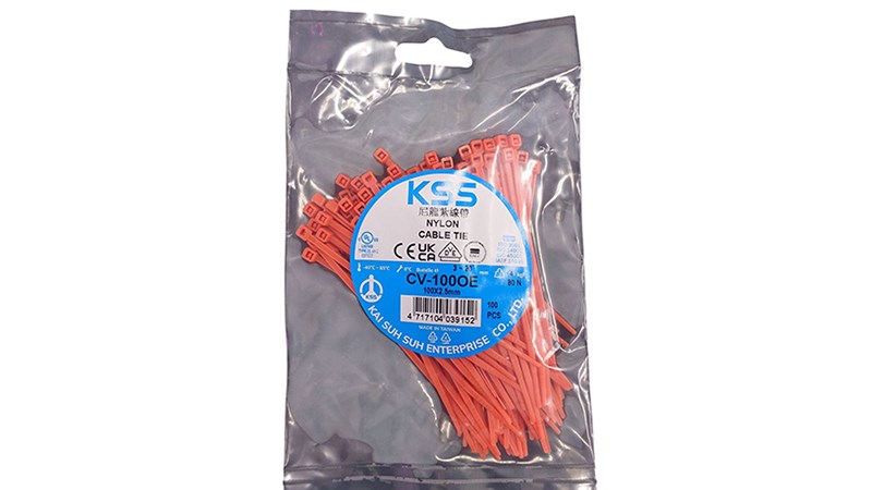 凱士士 KSS 尼龍紮線帶 橘色 100入 CV-100OE