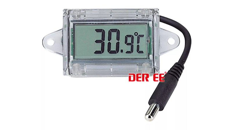 DER EE 得益  防水迷你型溫度計 防水型LCD溫度計附線 DE-30W