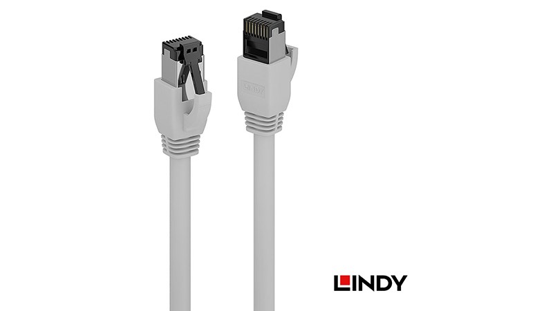 LINDY 林帝 CAT.8.1 乙太低煙無鹵網路線 S/FTP 灰色 0.5M 47441