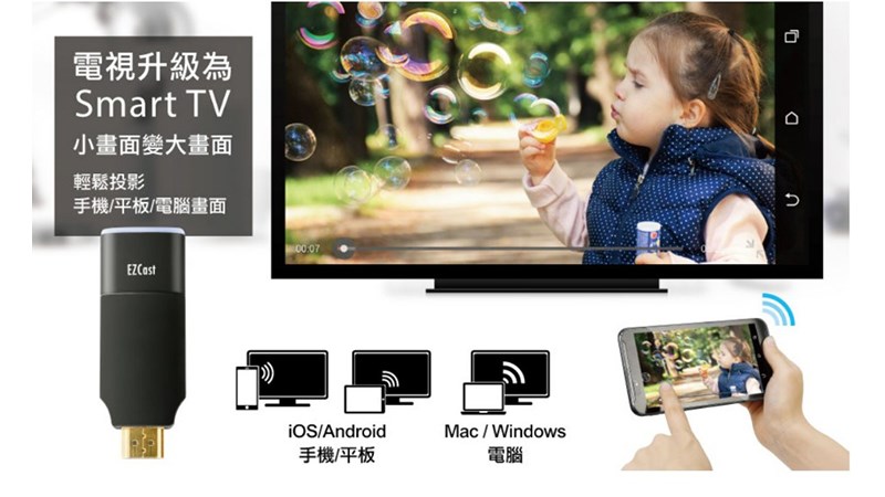 UPMOST EZCast 2 萬用型無線影音接收器 雙頻版