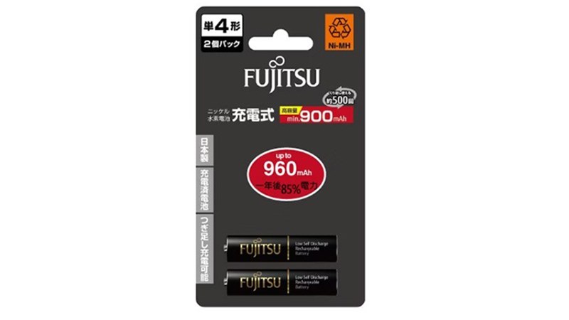 FUJITSU HR-4UTHC(2B) 960mAh 4號低自放鎳氫充電電池 2入