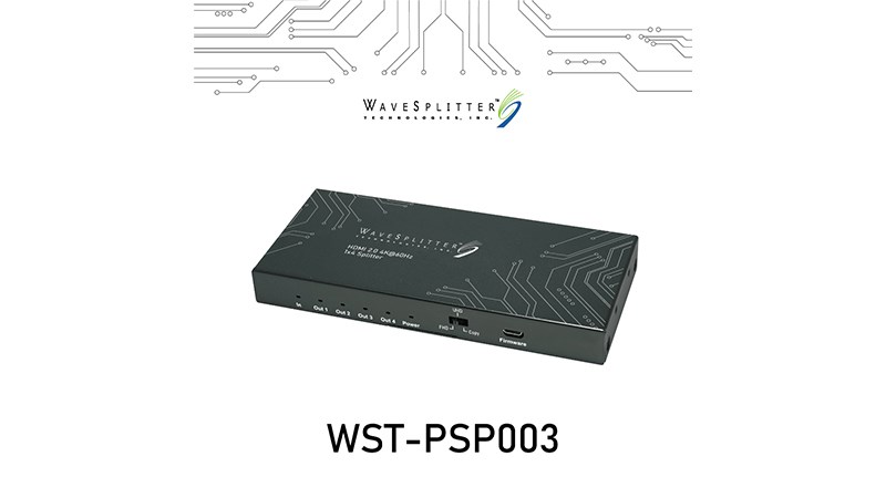 WAVESPLITTER 威世波 HDMI 2.0 4K 一進四出影像分配器 WST-PSP003