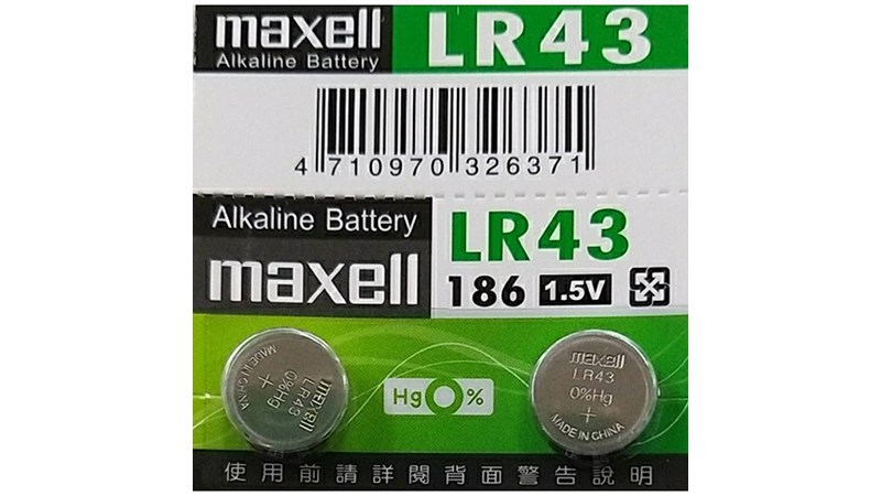 MAXELL 手錶電池 鈕扣電池 LR43 2入裝
