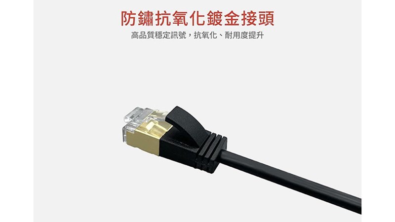 SOODATEK CAT.7 FFTP 雙遮蔽超高速網路線1米/SLAN7-PC100BL