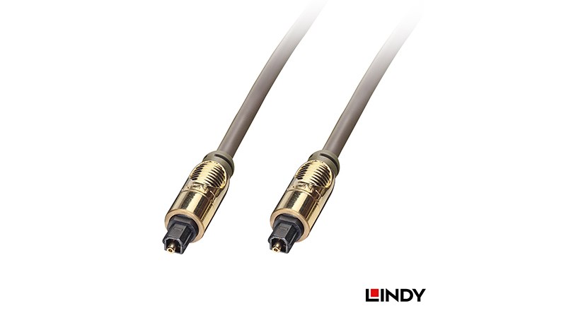 LINDY 林帝 Premium Gold TosLink 光纖傳輸線 2M 37882