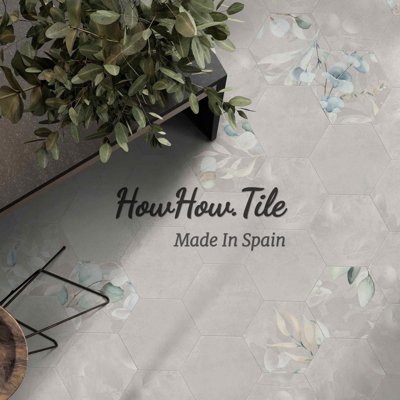 西班牙 織花 兩色系可選素花混搭六角磚 23*27cm RJ294