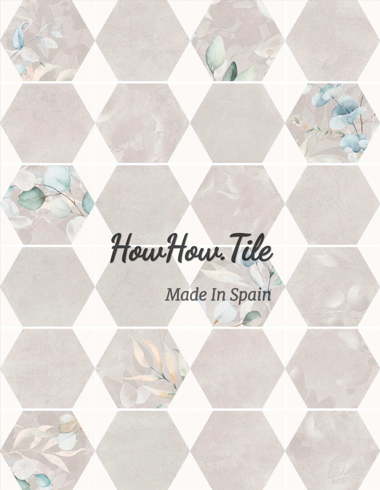 西班牙 織花 兩色系可選素花混搭六角磚 23*27cm RJ294