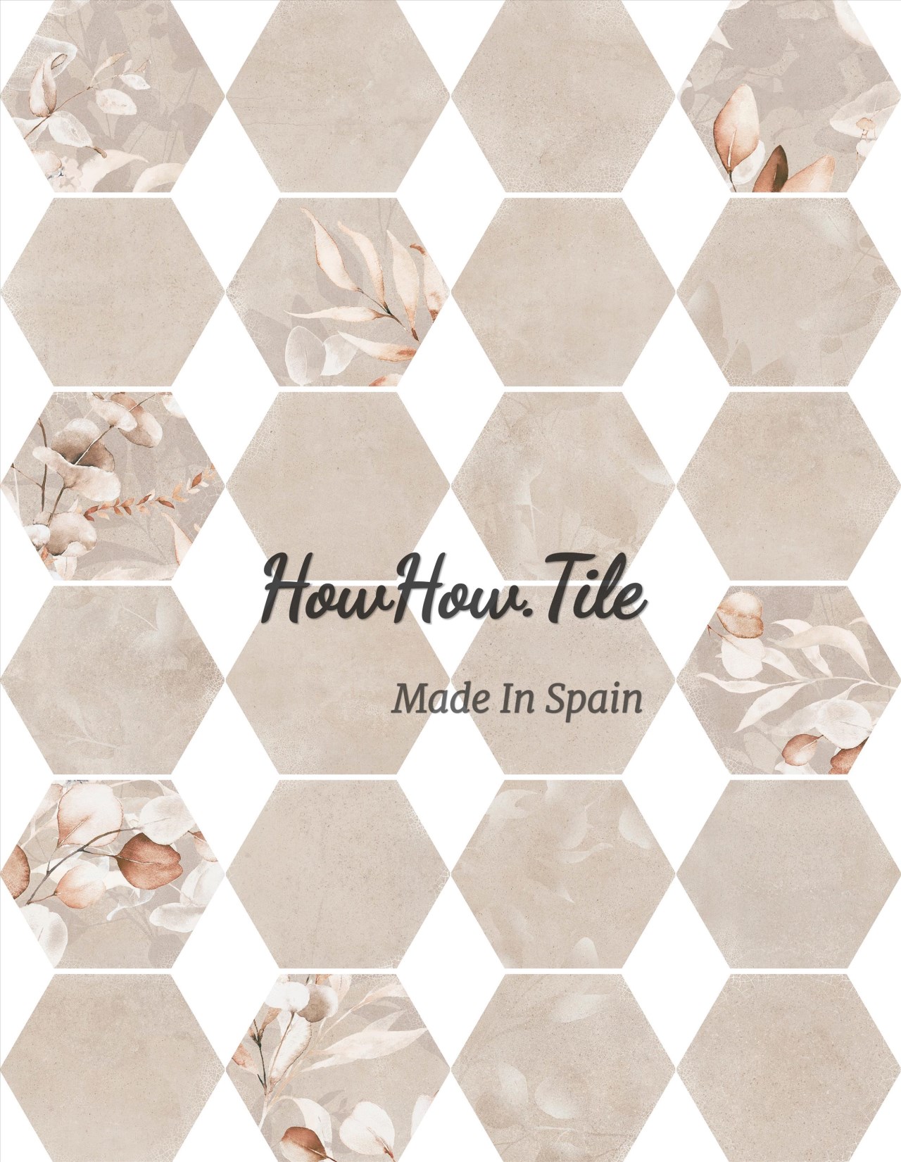 西班牙 織花 兩色系可選素花混搭六角磚 23*27cm RJ294