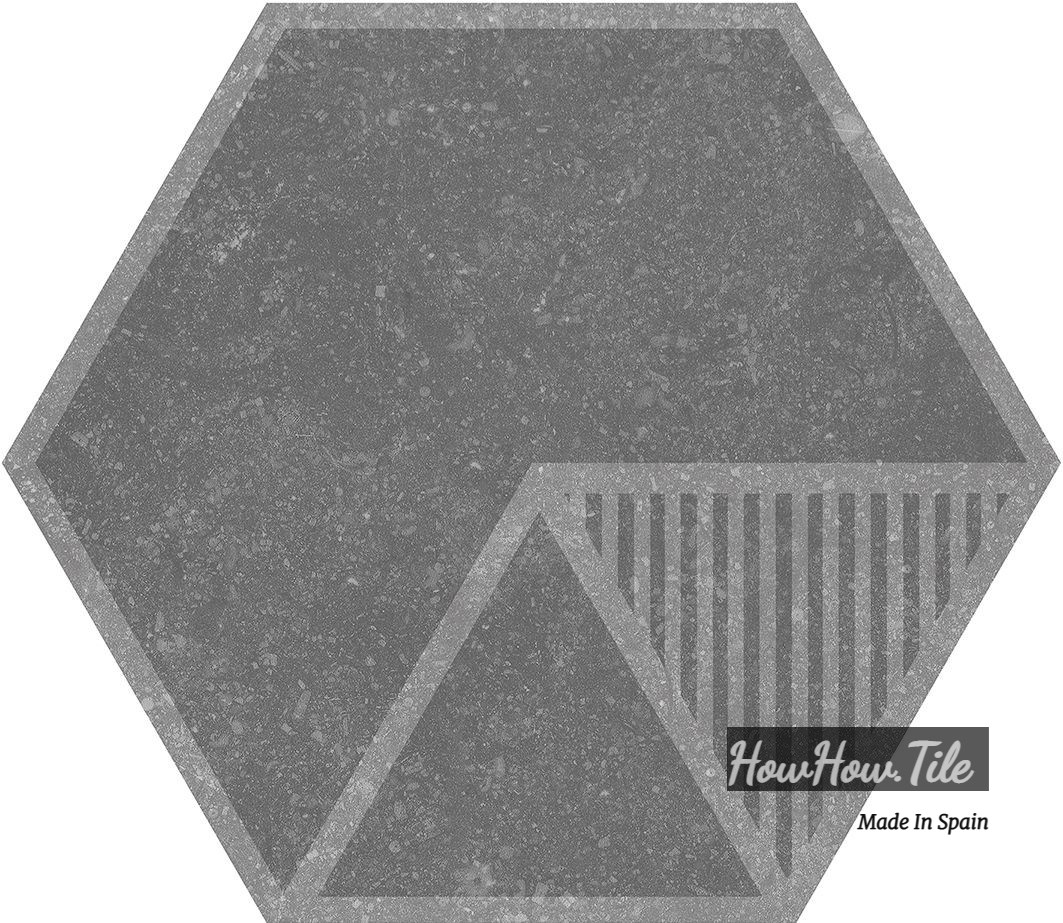 西班牙 幾何學混搭六角磚  23*27cm RJ294