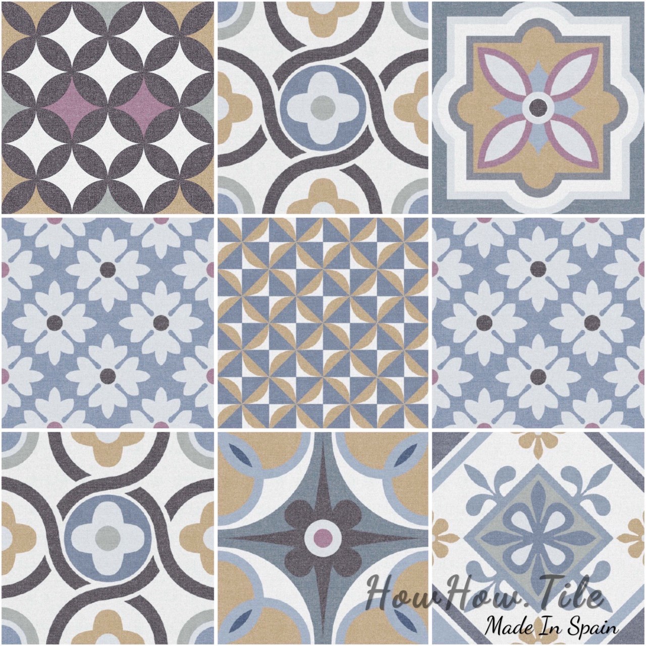 西班牙 歐諾彌亞素花磚20x20 JY200