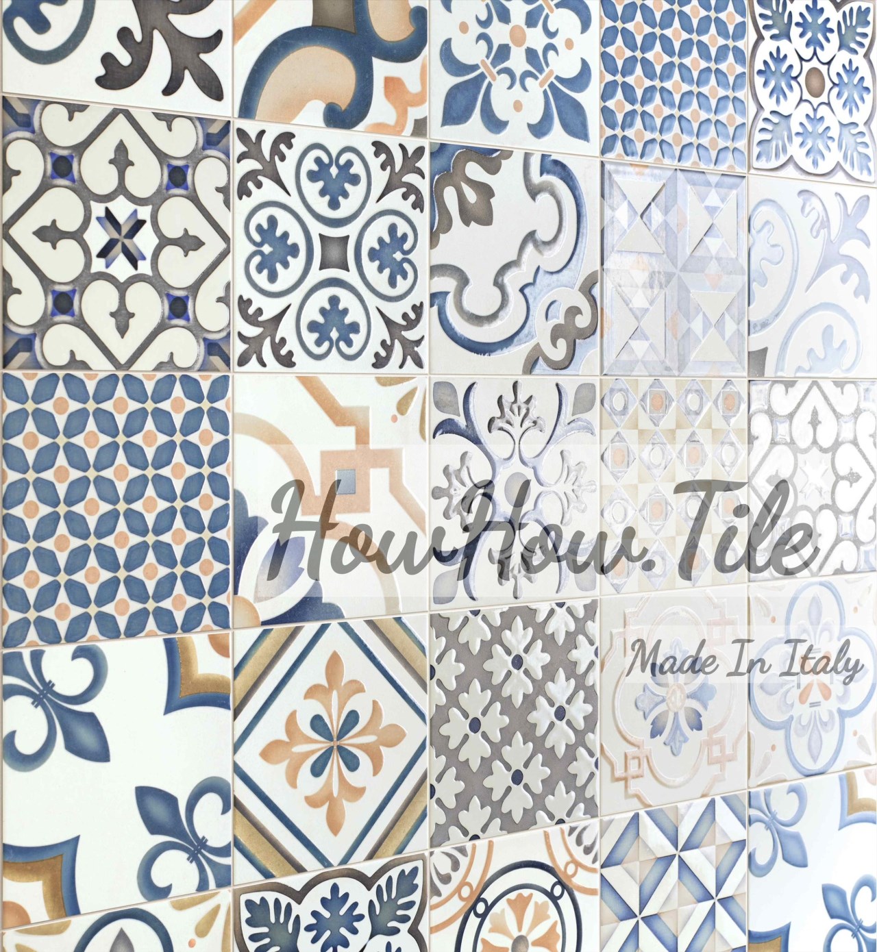 義大利 塞維亞單花 混搭花磚20x20 (RG368）