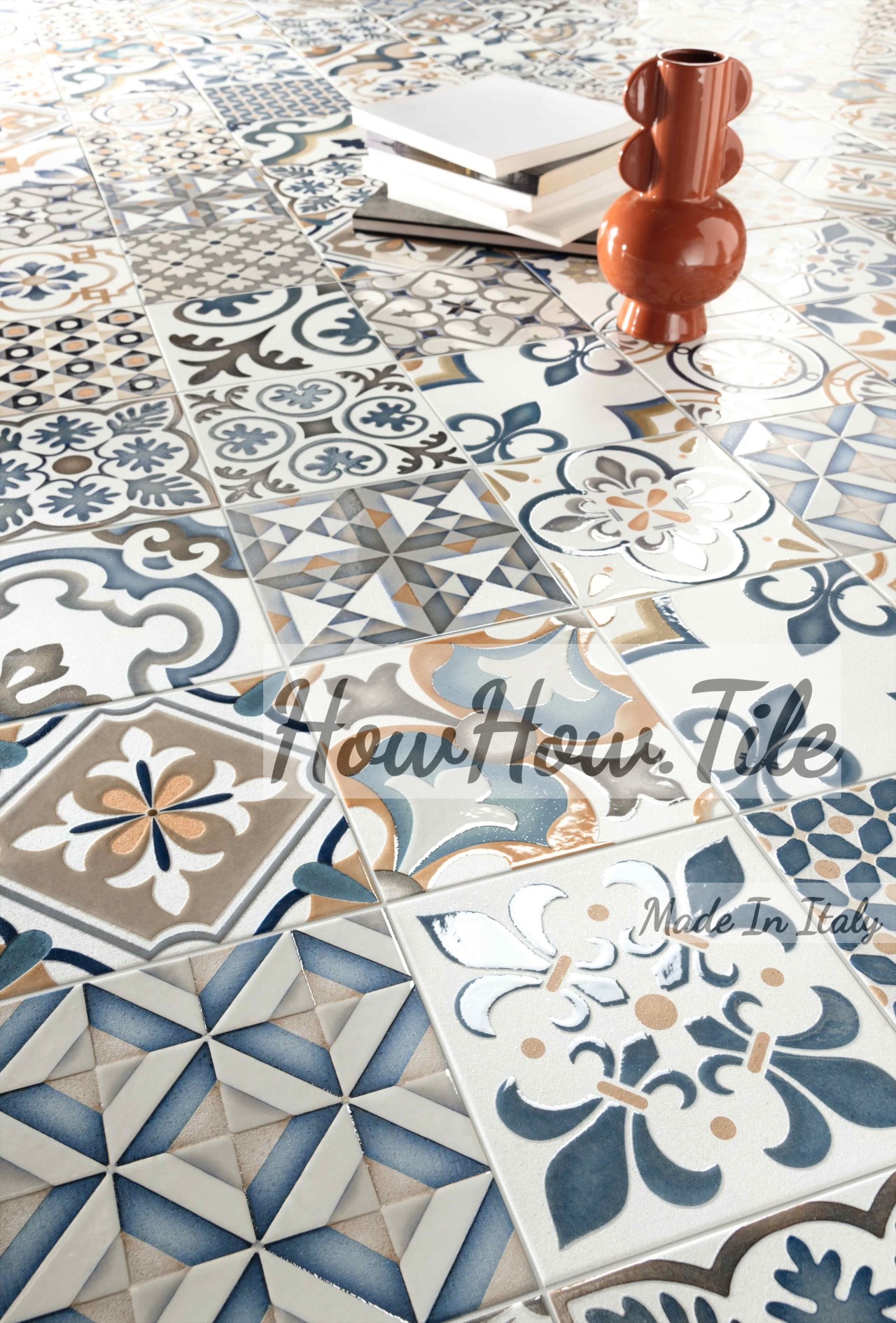 義大利 塞維亞單花 混搭花磚20x20 (RG368）