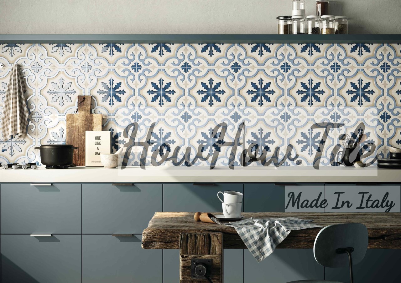 義大利 塞維亞單花 混搭花磚20x20 (RG368）