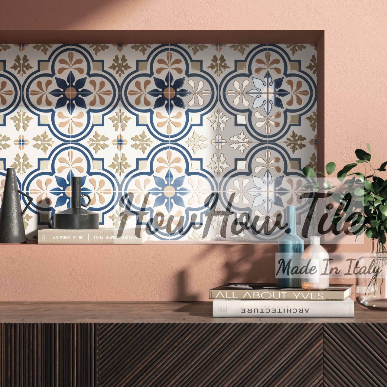 義大利 塞維亞單花 混搭花磚20x20 (RG368）