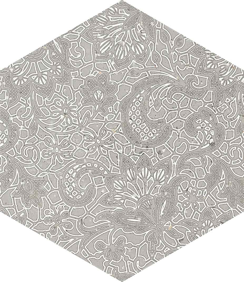 義大利 魔鏡六角素花磚  22*25cm RJ314