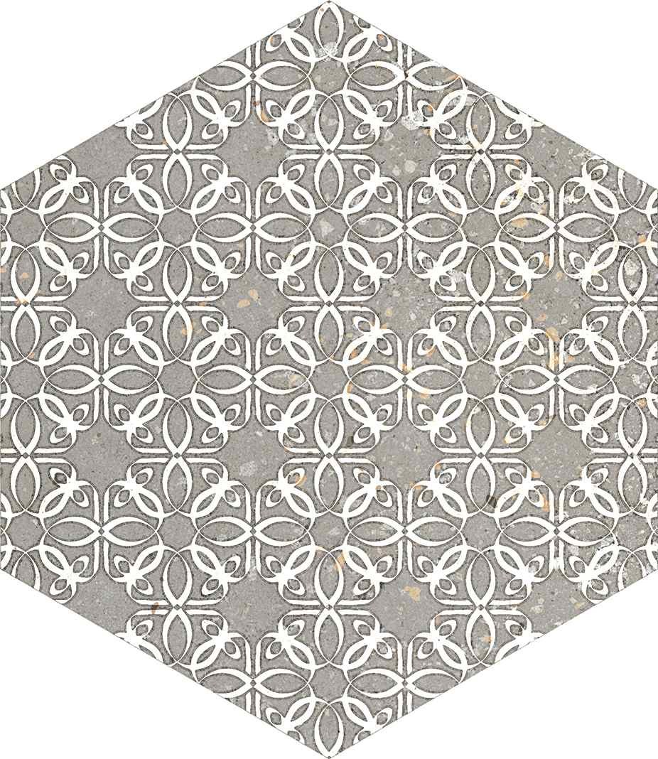 義大利 魔鏡六角素花磚  22*25cm RJ314