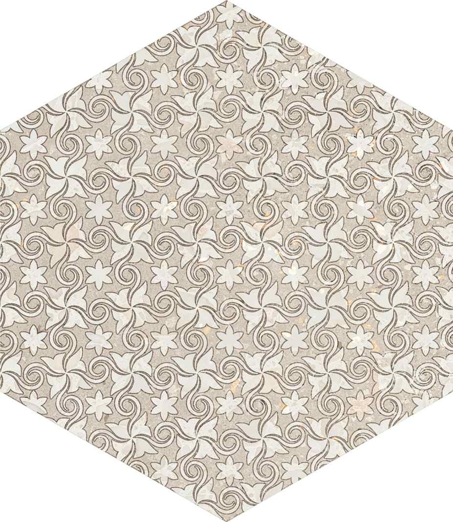 義大利 魔鏡六角素花磚  22*25cm RJ314