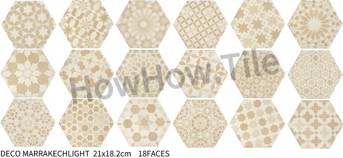 義大利 時色六角素花磚  18.2*21cm CH118-130