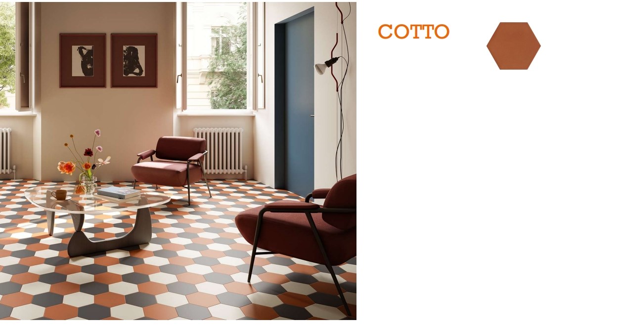 義大利 時色六角素花磚  18.2*21cm CH118-130