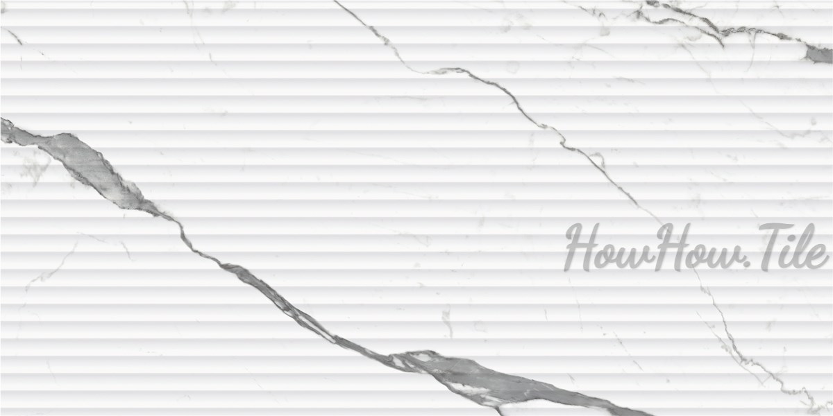 瑰麗大理石素磚立體花磚 60X120 GY6615-8319