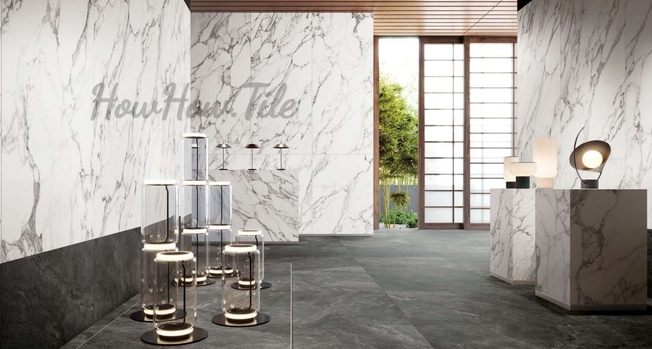 瑰麗大理石素磚立體花磚 60X120 GY6615-8319