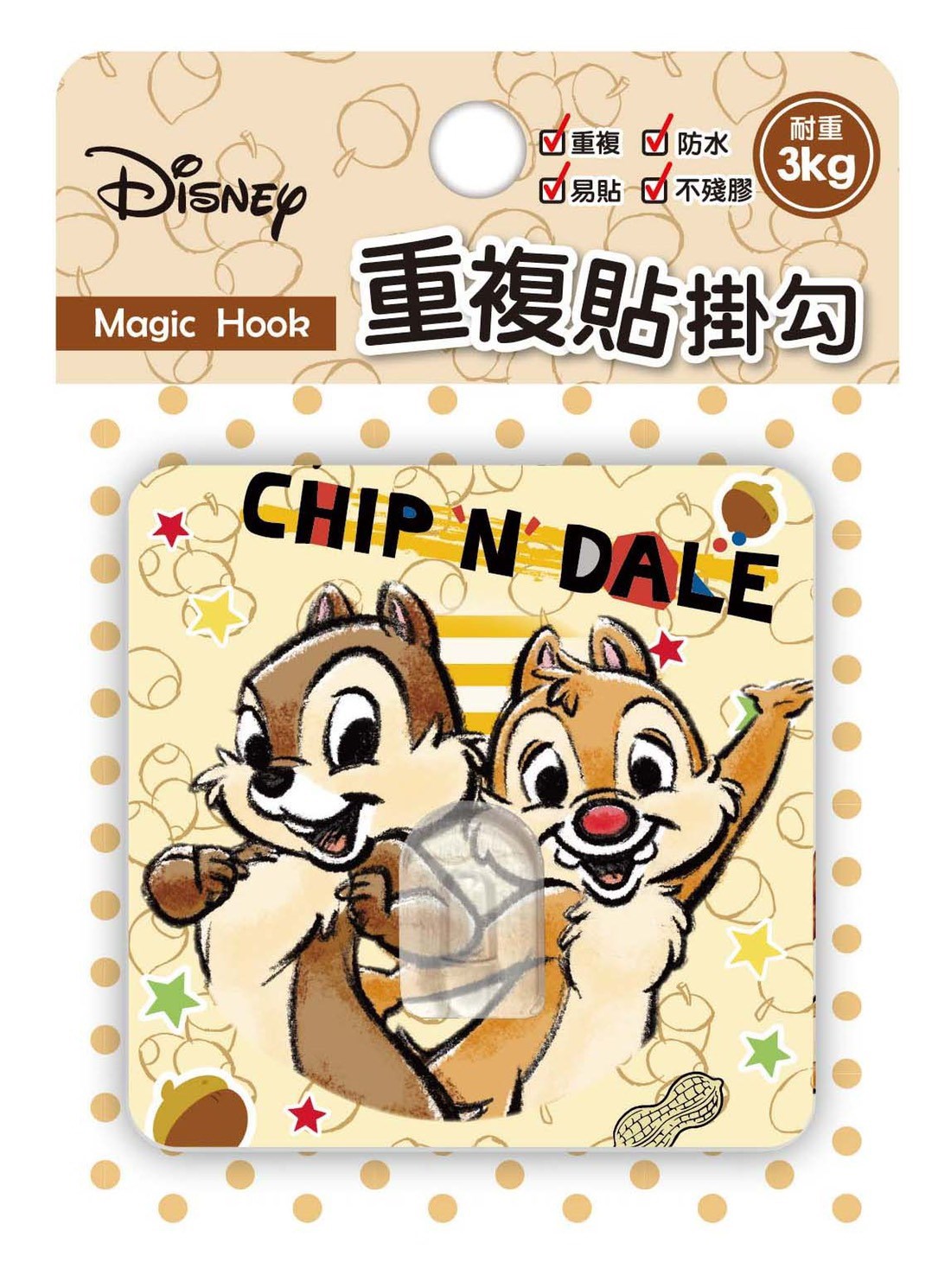 台灣製   Disney 迪士尼 系列  HLY-280  重複貼掛勾(中)   4713051712803 
