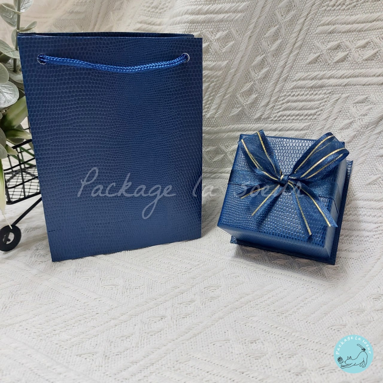 緞帶上下蓋多功能飾品盒-小