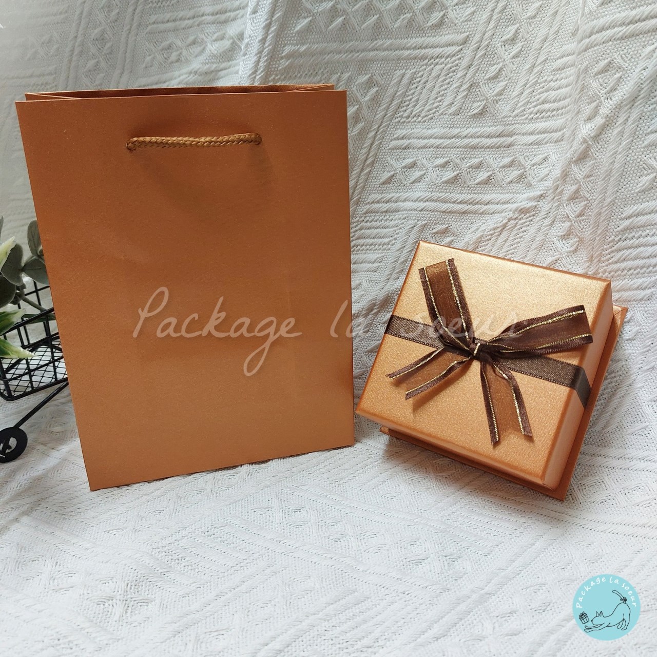緞帶上下蓋多功能飾品盒-大
