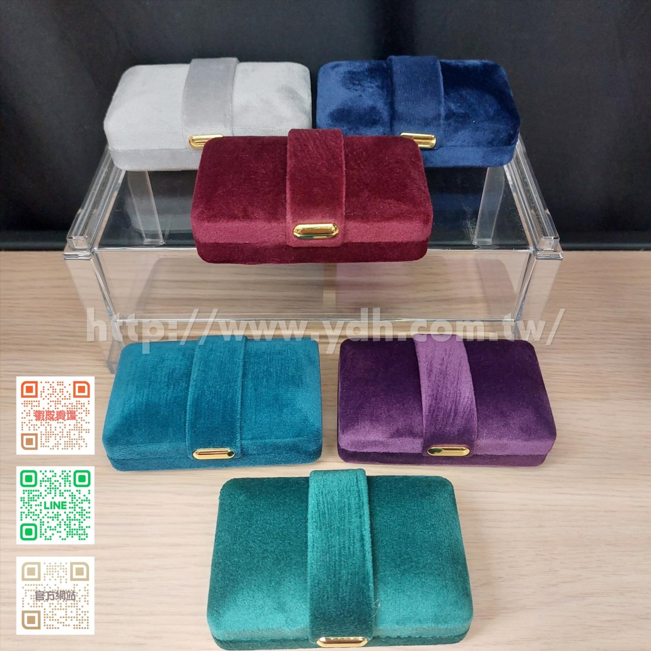 絲絨戒指收藏盒